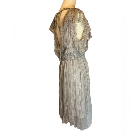 L'Agence Sophie Dress - Grey & White Flowy silk- size 6. EUC - Picture 7 of 10